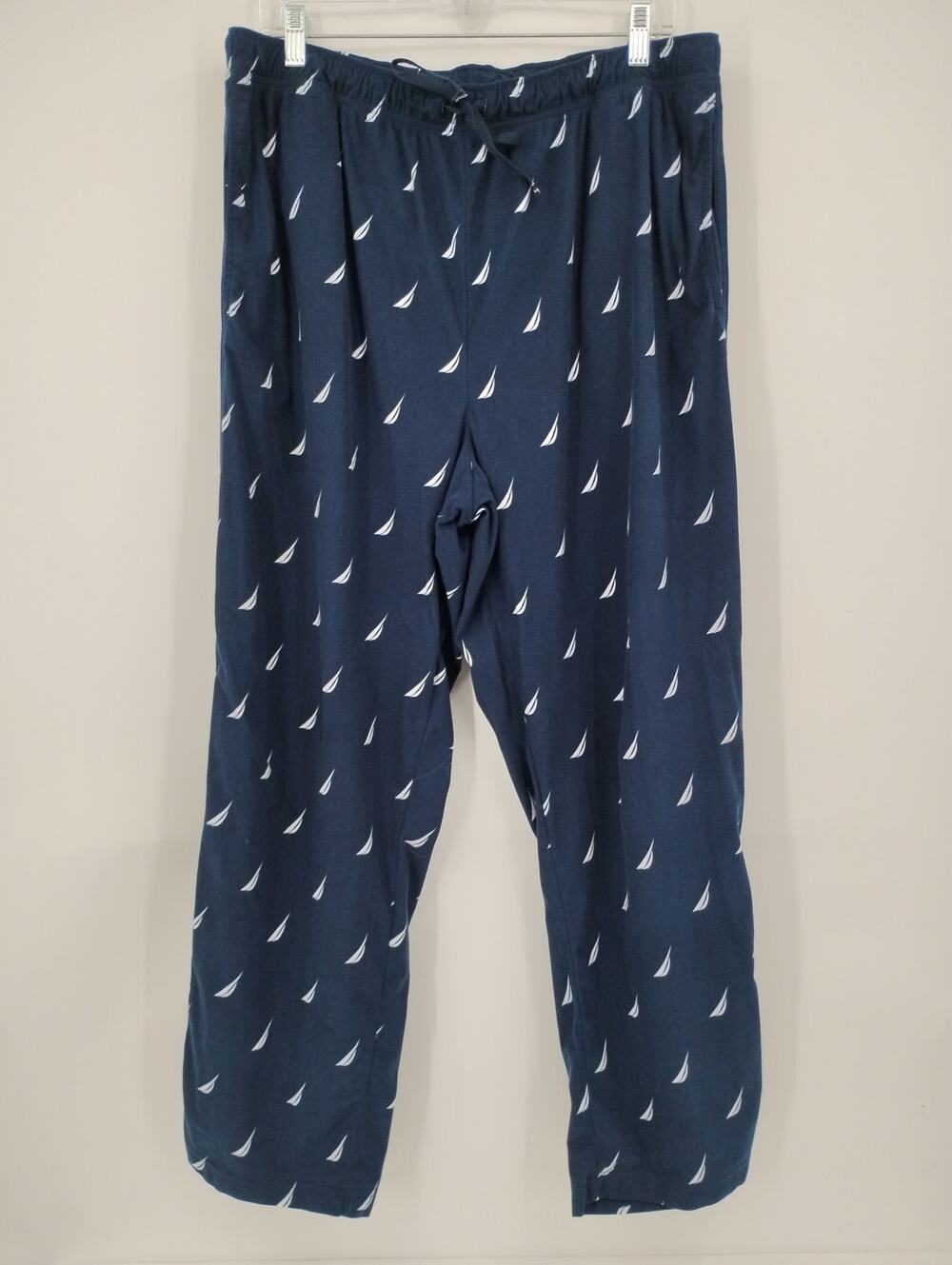 Nautica Sleepwear Navy Blue Cozy Fleece Sailboat Pajama Pants Men's XL